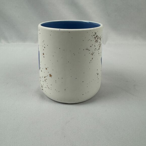 Hamsa Hand Ceramic Coffee Tea Mug 20 oz Blue Hand Gold Colored Stars Evil Eye - Picture 4 of 11
